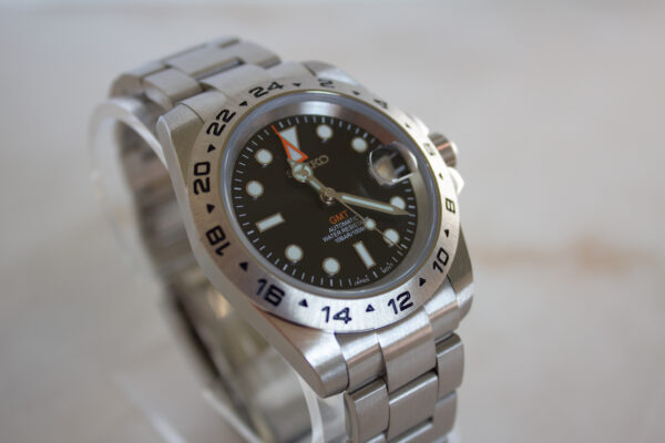 Seiko Custom Explorer Mod GMT Orange Hand NH34 Movt - Image 2