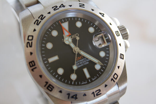 Seiko Custom Explorer Mod GMT Orange Hand NH34 Movt - Image 6