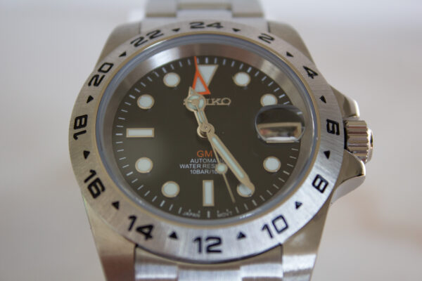 Seiko Custom Explorer Mod GMT Orange Hand NH34 Movt - Image 7